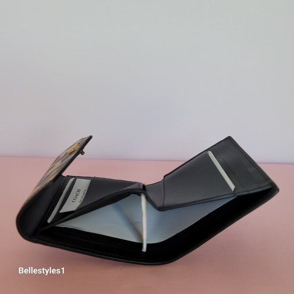 COACH Cassie 19 Smooth Leather Leopard Print Bag & Matching Wyn Small Wallet SET - Picture 15 of 16